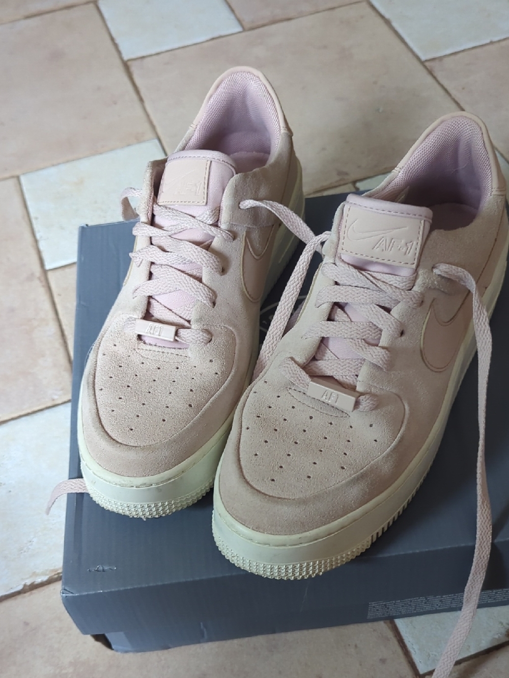 Nike Women’s Low-Top Sneakers in Light Pink Suede